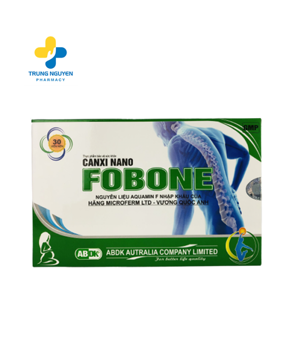 hực phẩm bảo vệ sức khỏe Canxi Nano Fobone hộp 30 viên