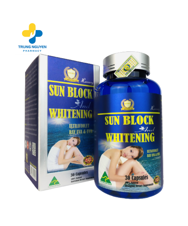 Sun Block and Whitening - Viên uống trắng da chống nắng là một sản phẩm giúp bạn chống nắng hiệu quả